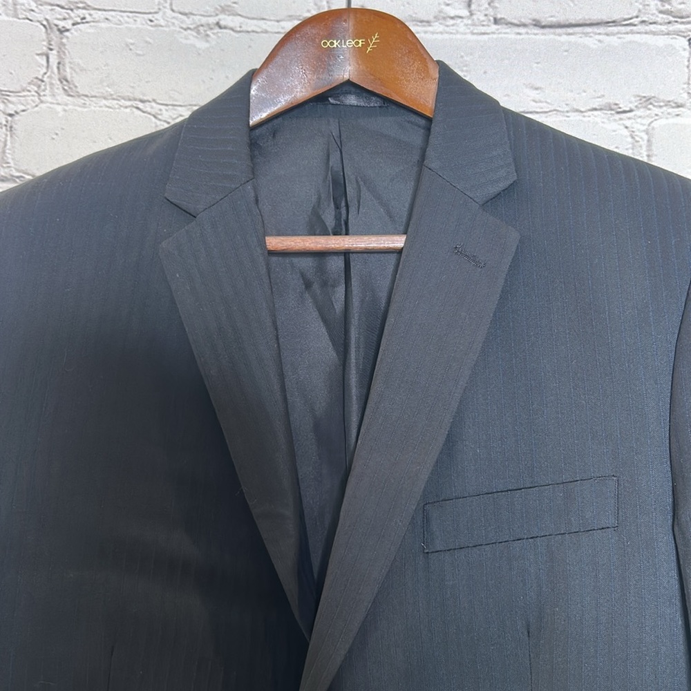 Genevie Uomo Black Men’s Suit Jacket Size 40R Excellent Condition - Picture 4 of 16